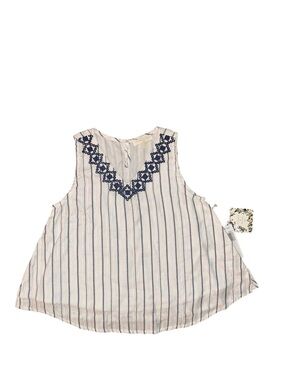 Chelsea & Violet Girls Striped Sleeveless Cotton Top